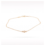 Tiffany & Co. Elsa Peretti Diamonds by the Yard Single Diamond 18K Rose Gold Bracelet