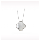 Van Cleef & Arpels Magic Alhambra White Mother of Pearl 18K White Gold Pendant Necklace