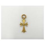 Chrome Hearts Cross 22K Gold Charm Pendant