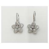 Graff Wildflower Diamond 18K White Gold Earrings
