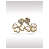 Van Cleef Arpels Sweet Alhambra Heart Mother of Pearl 18K Yellow Gold Earrings