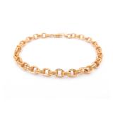 Chrome Hearts Gold Paper Scrolled Cable Link Chain Bracelet
