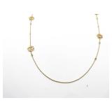 Piaget Rose Diamond 18K Yellow Gold Station Long Necklace