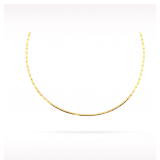 Cartier Tube Link Fancy Omega 18K Yellow Gold Necklace