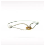 Cartier Trinity 18K Yellow White and Rose Gold Rings Adjustable White Cord Bracelet