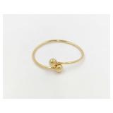 Tiffany & Co. Hardware Ball 18K Yellow Gold Bangle Bracelet