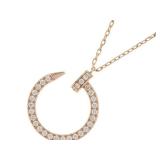Cartier Juste un Clou Diamond Pave Nail 18K Rose Gold Necklace