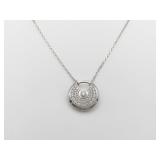 Cartier Amulette Diamond Pave Large 18K White Gold Pendant Necklace