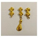Gold Phoenician Pendant & Spacer Set, 1st Mil BC