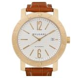 Bvlgari Diagono 42mm Gold Leather Watch
