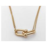 Tiffany & Co. HardWear Double Link 18K Rose Gold Pendant Necklace
