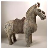Antique Han Dynasty Painted Pottery Horse