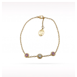 Cartier D?Amour Legers Diamond Pink Sapphire 18K Yellow Gold Bracelet