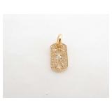 Chrome Hearts Cut Out Cross Pave Diamond Gold Pendant