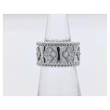 Van Cleef & Arpels Perlee Diamond Clover 18K White Gold Ring