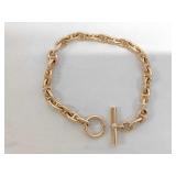 Hermes Chene Dunkle 18K Rose Gold Mariner Link Bracelet