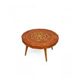 7 VintageHandmadeInlaidWoodCoffeeTablePrisonArtFolkArt