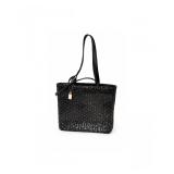 36 NineWestBlackWovenToteShoulderBagLarge
