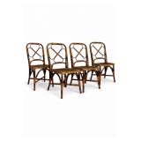 42 VintageRattanBambooDiningChairsSetof4