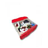 66 VintageChristmasDecorLotNativitySnowmanPlushMysteryBox