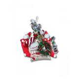 76 VintageChristmasDcorLotSantaFiguresReindeerWreaths&Pillo