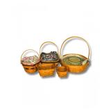 96 LongabergerEasterBasketSetwGlassInsertLiners