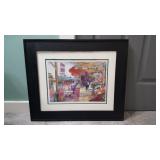 Kim Drew Signed Seattle Public Market Print - Framed