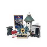 Patina Copper Roof, Wooden White Bird House