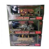 Three Motorworks 1:32 Scale WWII German Tank Die-Cast Models Boxed