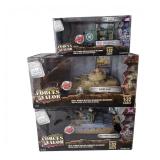 Three Forces of Valor Tanks and a Jeep