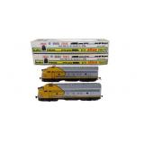 Two Atlas HO Gauge Yellow Santa Fe FP7 Diesel Units
