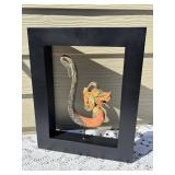 Antique Balinese Naga Dragon Mosquito Net Hook in Floating Shadow Box