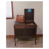 One of 2 Victrola cabinets