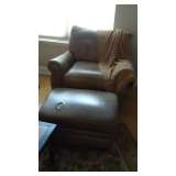leather chair and ottoman