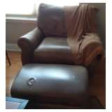 lane leather chair and ottoman