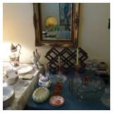 punch bowl  candlesticks