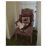 arm chair and linens
