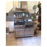 Imperial range gas 4 burners grill/ griddle broiler. 2 ovens works great