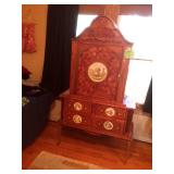 Beautiful custom built chest on chest with drawers and cabinets