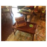 Boxes.   Coffee table with tray