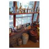 vintage crockery and churns