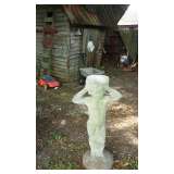 concrete statue/ planter