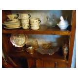 pottery and depression glass