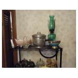 aluminum ware and oil lamps