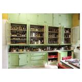 Bottles some sealed, essential oils, glass label jars 