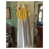 Vintage yellow and white dress