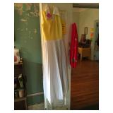 Vintage dress yellow and white