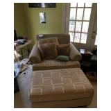 Easy chair with ottoman