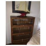 Glass front book cabinet