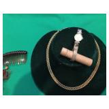 Watch   Gold necklace